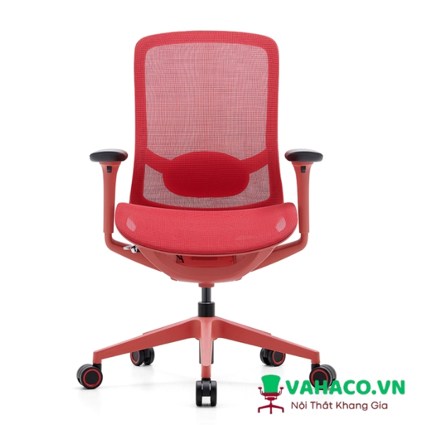 Ghế làm việc tại nhà full lưới cao cấp màu đỏ: SG - 7412